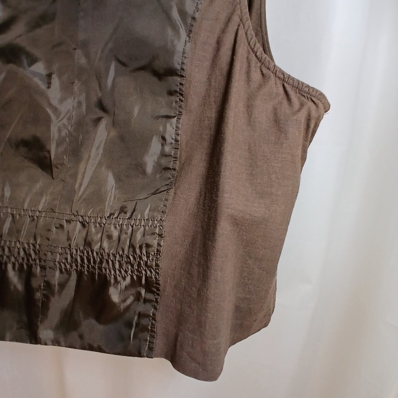 #478 Women's Brown Lane Bryant Button Down Vest Size 28 - Picture 12 of 16